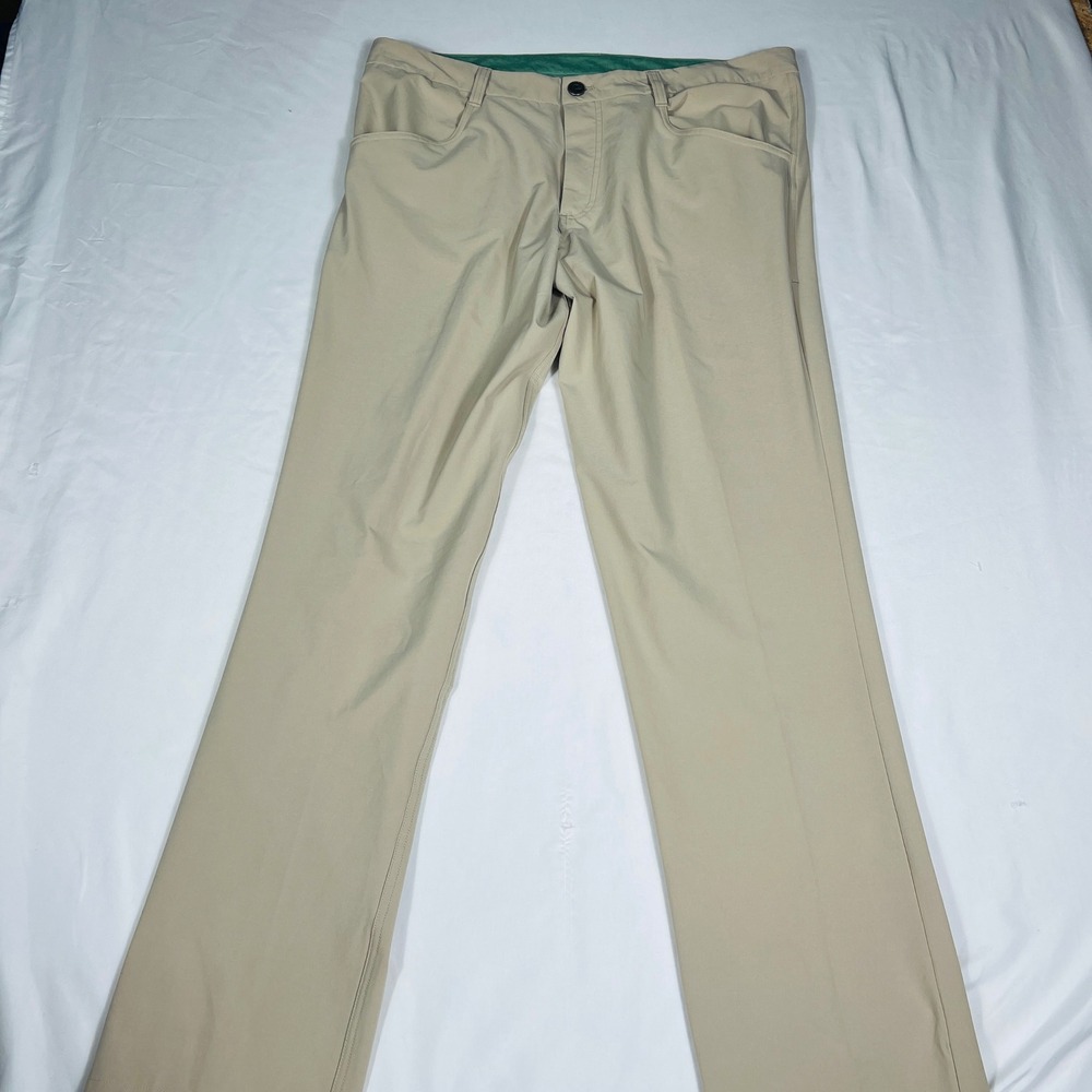 Free Fly Mens Pants‎ Khaki Tan Performance Stretch 36 x 32 Golf Casual Travel - Picture 3 of 8